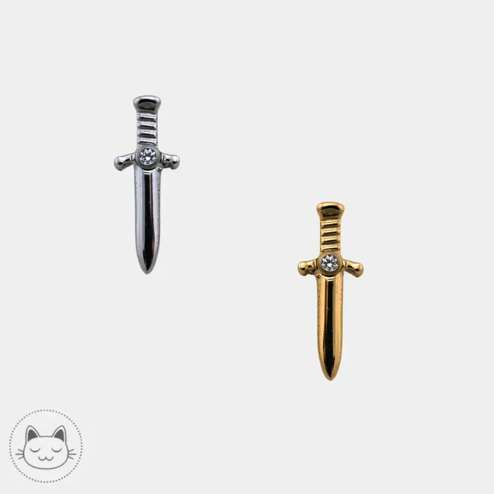 Bijou Invictus Durandal en titane avec zircon blanc