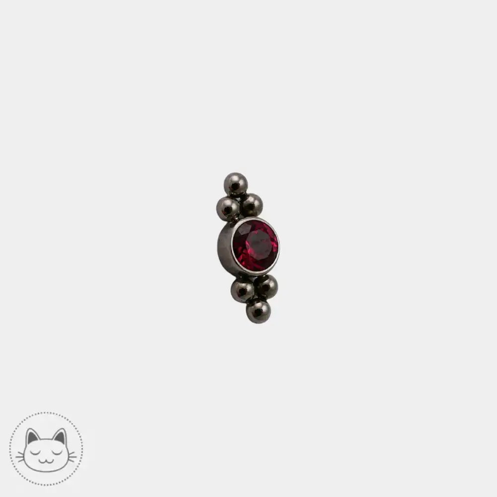 LeRoi embout titane avec zircon rouge compatible IS