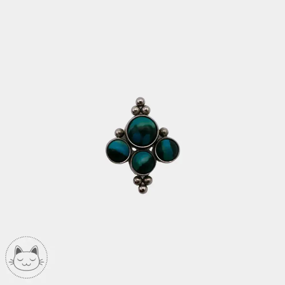 Bijou LeRoi en titane ASTM F136 avec malachite synthétique