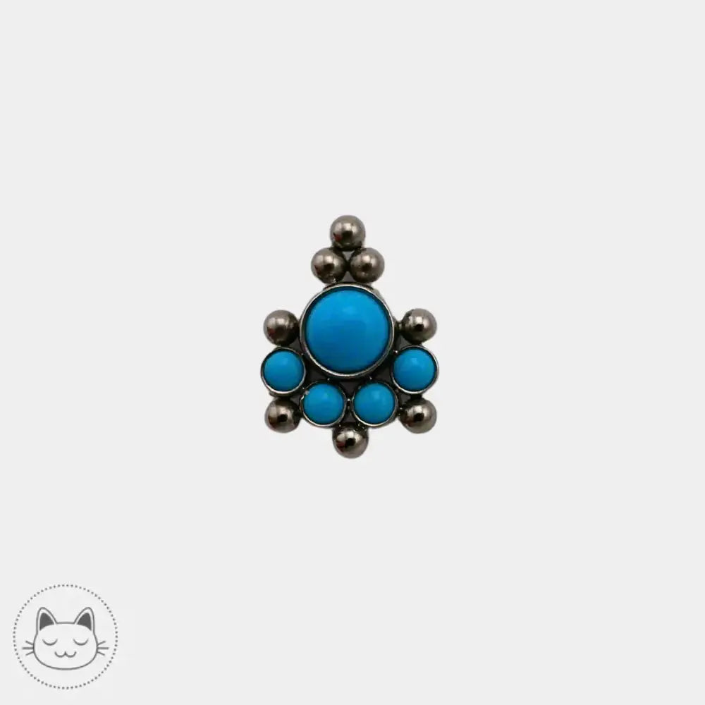 Bijou LeRoi en titane ASTM F136 avec turquoise synthétique