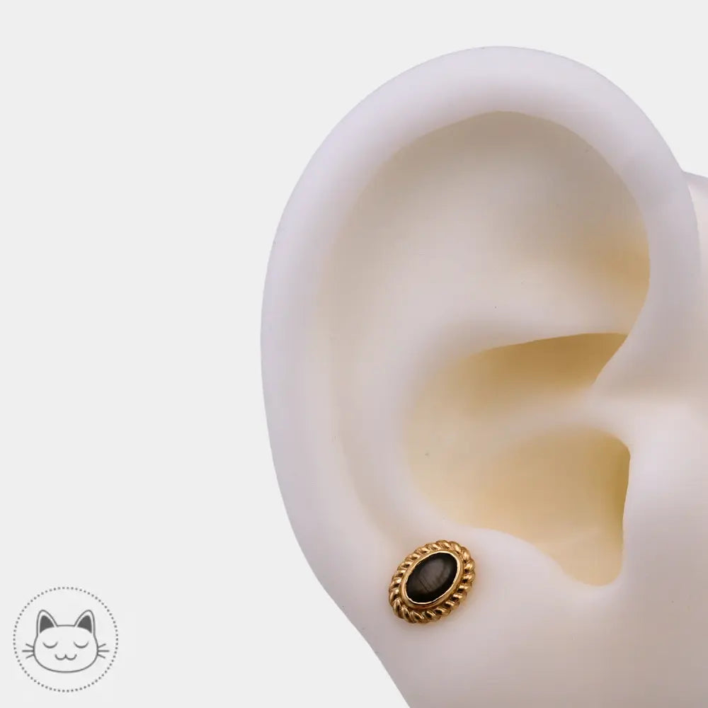 Modèle BVLA Oval Raine avec saphir chocolat