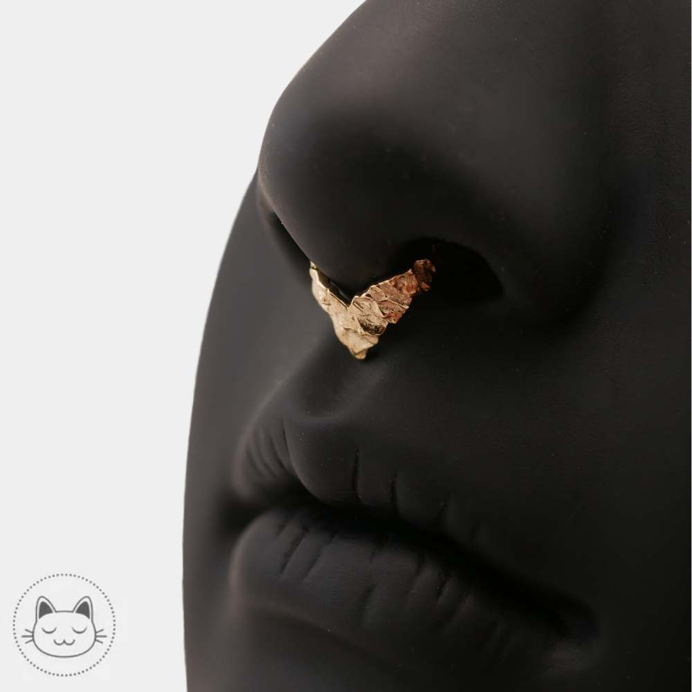 Anneau NAGA Savage en or jaune 14 carats pour piercing septum
