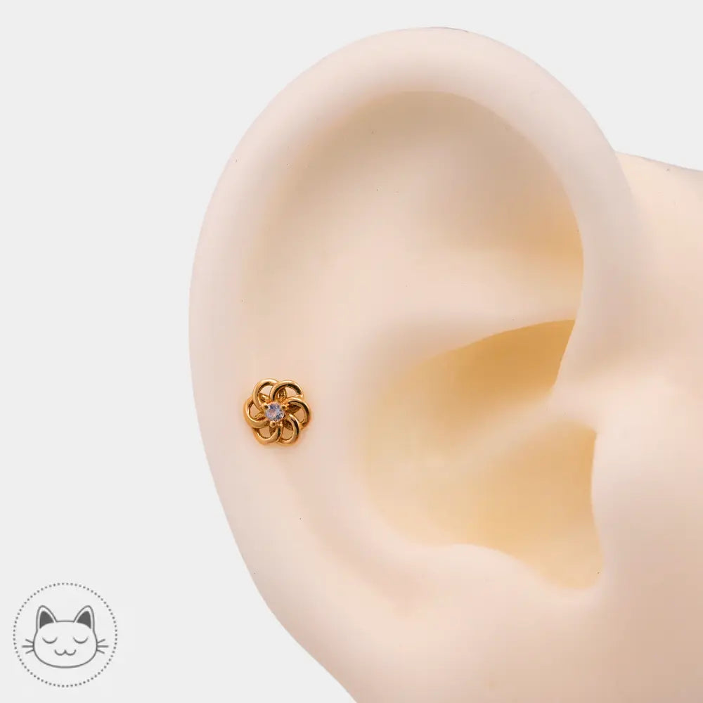 Piercing Rainbow Moonstone modèle Attraction Naga