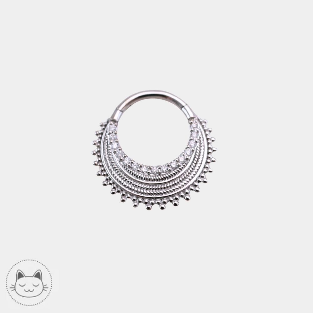 Bijou septum diamants blancs modèle Stacelita Naga