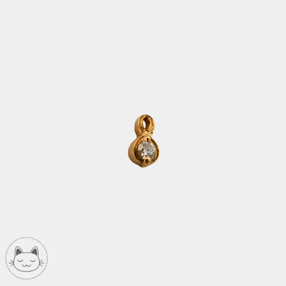 Bijou Naga Celestia en or 14 carats serti d’un diamant blanc