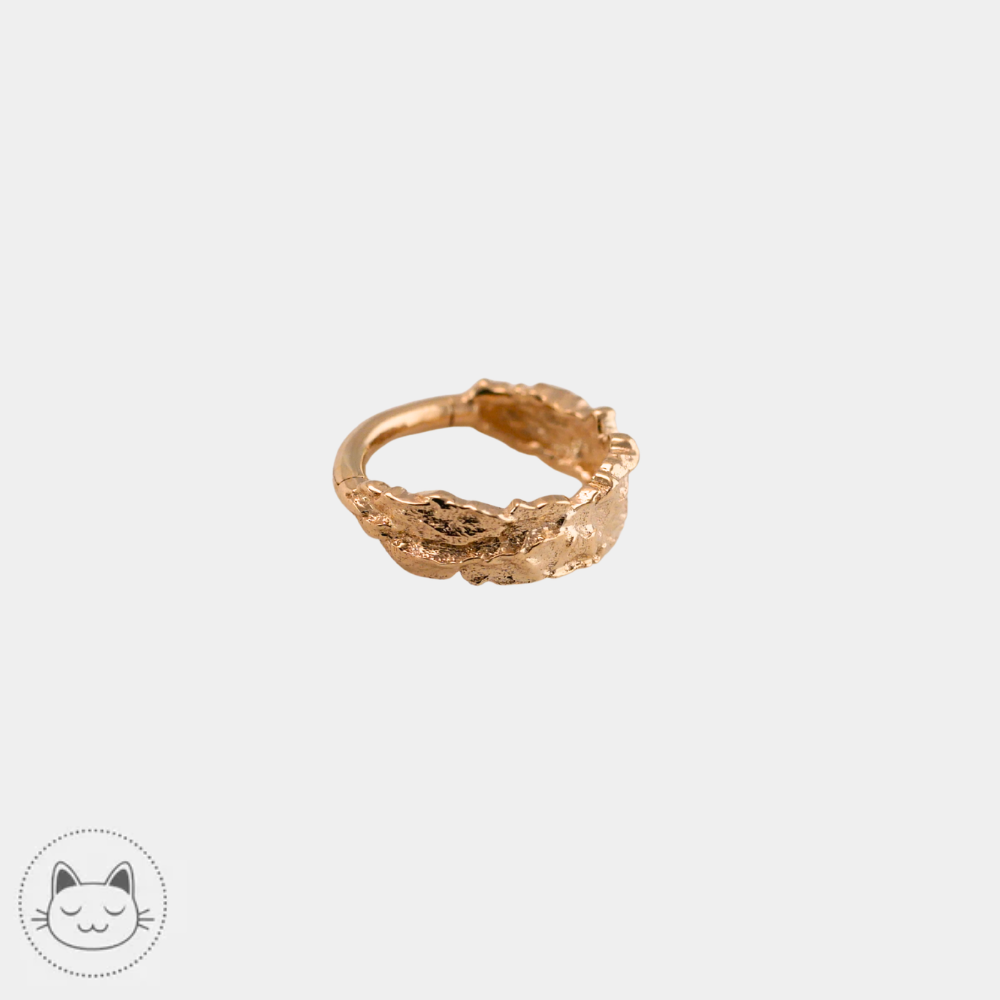 Bijou Naga Primitif en or jaune 14 carats pour septum
