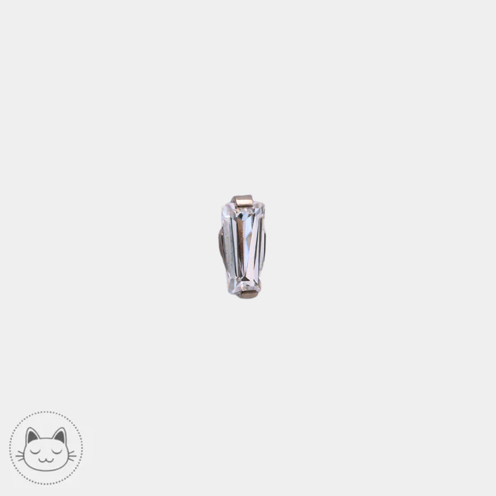 bijou titane zircon blanc neometal baguette détail