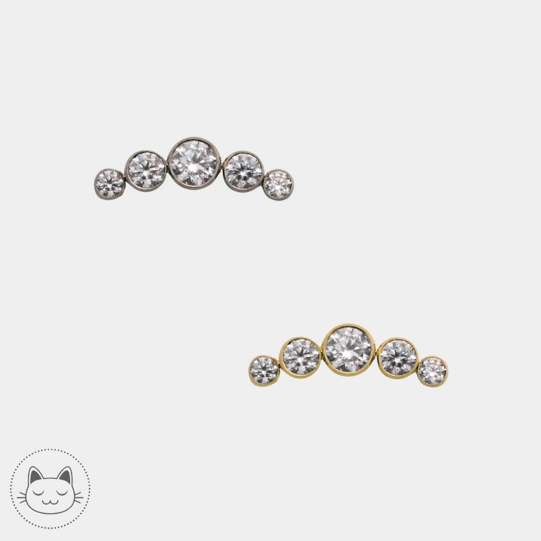 LeRoi - 6t - Titane et zircons blancs Kawaii Place piercing