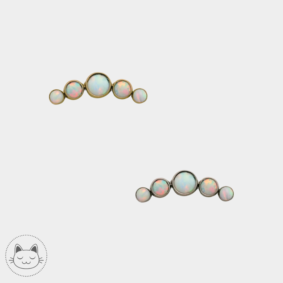 LeRoi - 6t - Titane et opalines. Kawaii Place piercing