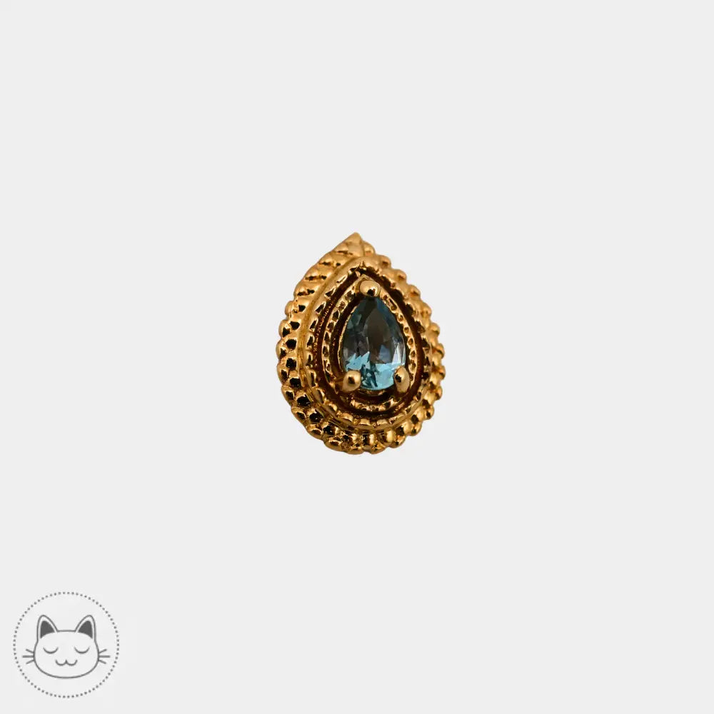 Tiny Afghan BVLA aigue-marine or 14K