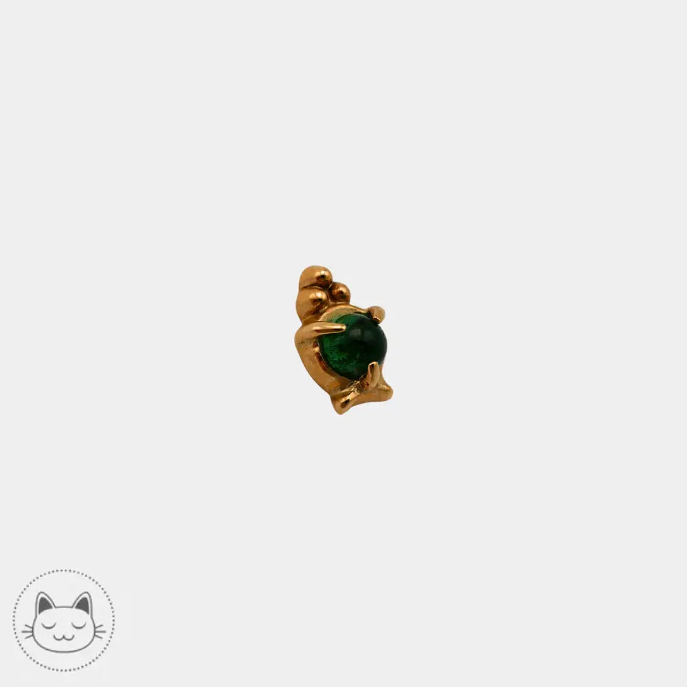 Piercing ND17 émeraude serti or jaune Sacred Symbols