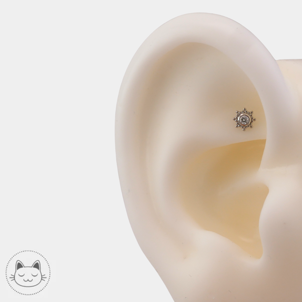 Bijou de piercing luxe diamant blanc Naga Jewelry