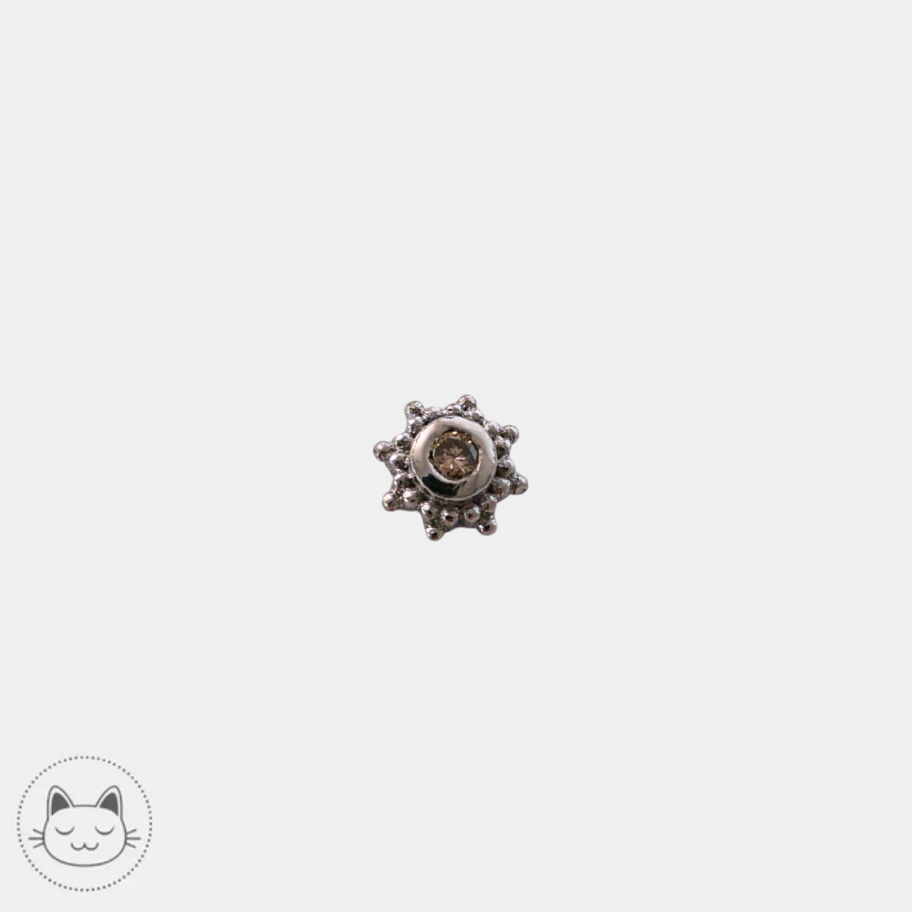 Bijou de piercing luxe saphir pêche Naga Jewelry