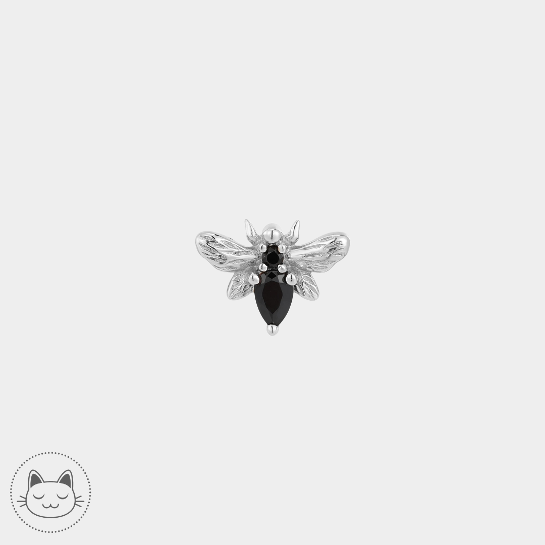 Buddha Jewelry - Bee Chic - Zircons Noirs Or Blanc