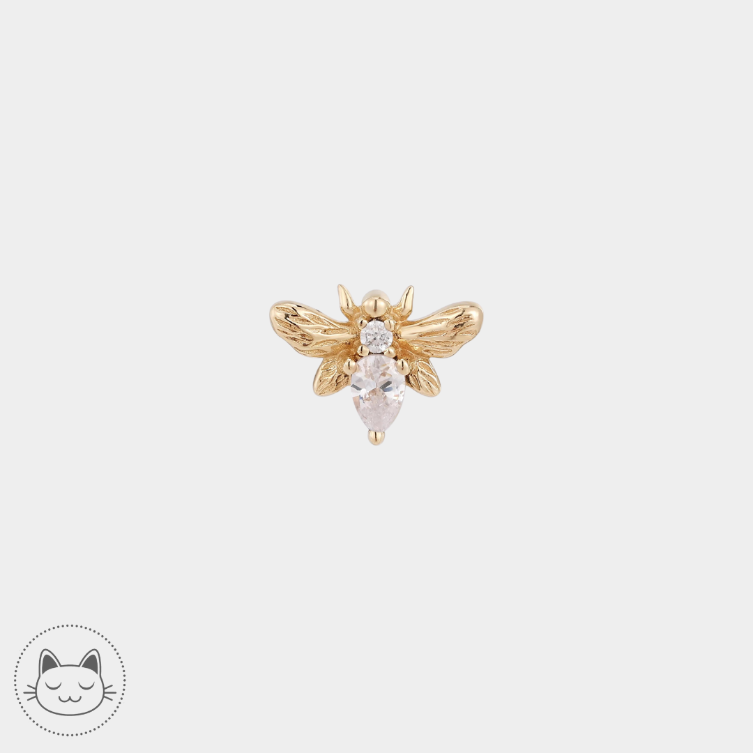 Buddha Jewelry - Bee Chic - Zircons Blancs Or Jaune