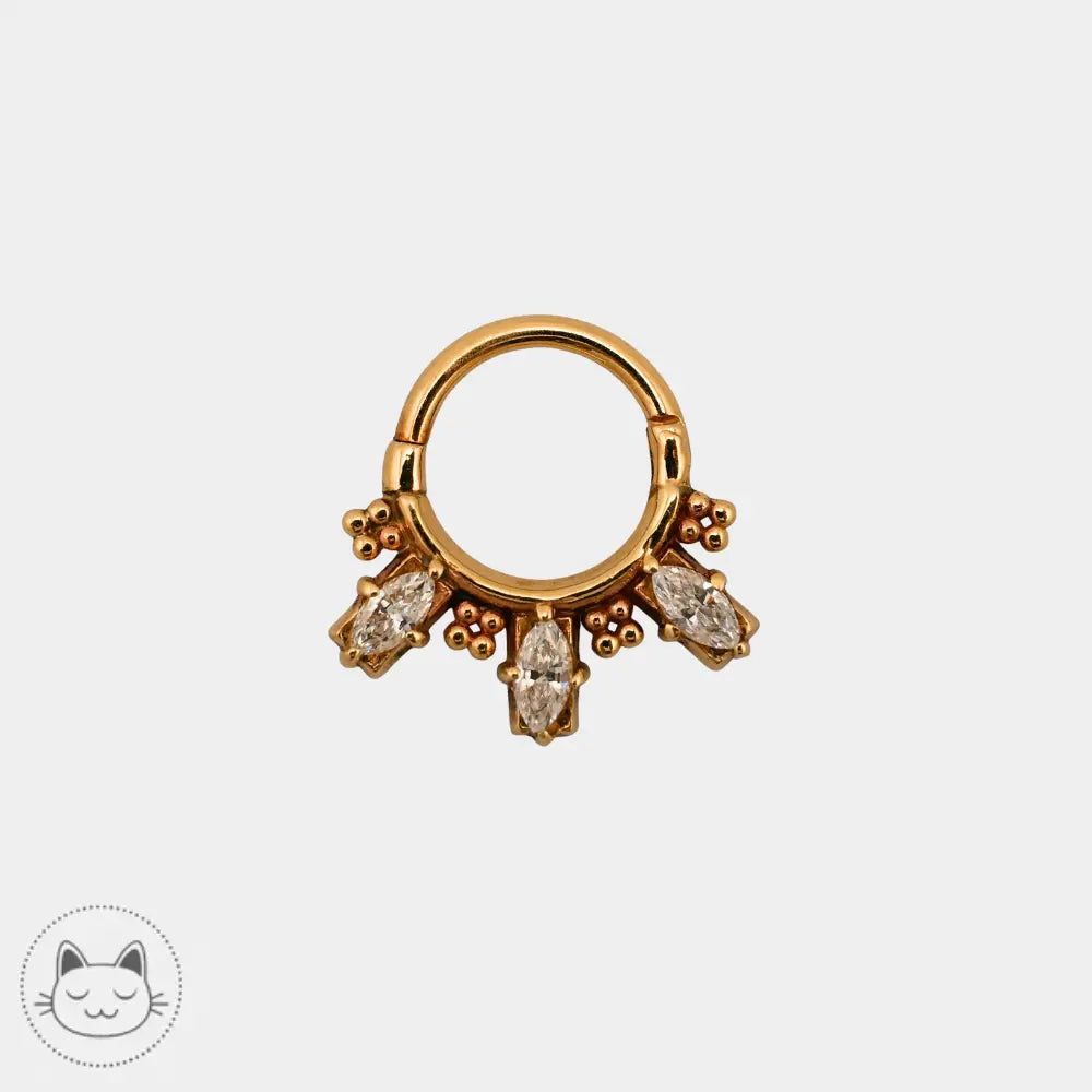 Anneau Sacred Symbols C010 or jaune émeraude onyx