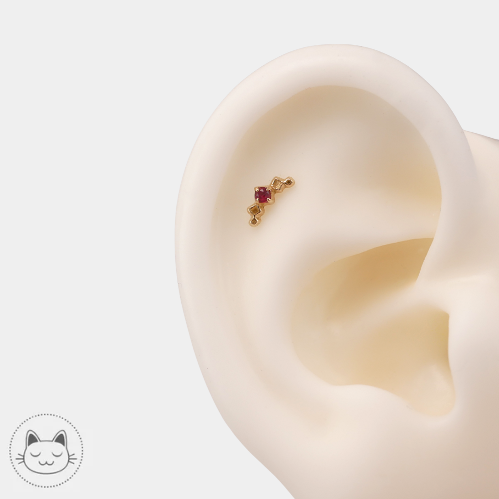 Bijou Sacred Symbols D15 adapté aux piercings hélix et conch