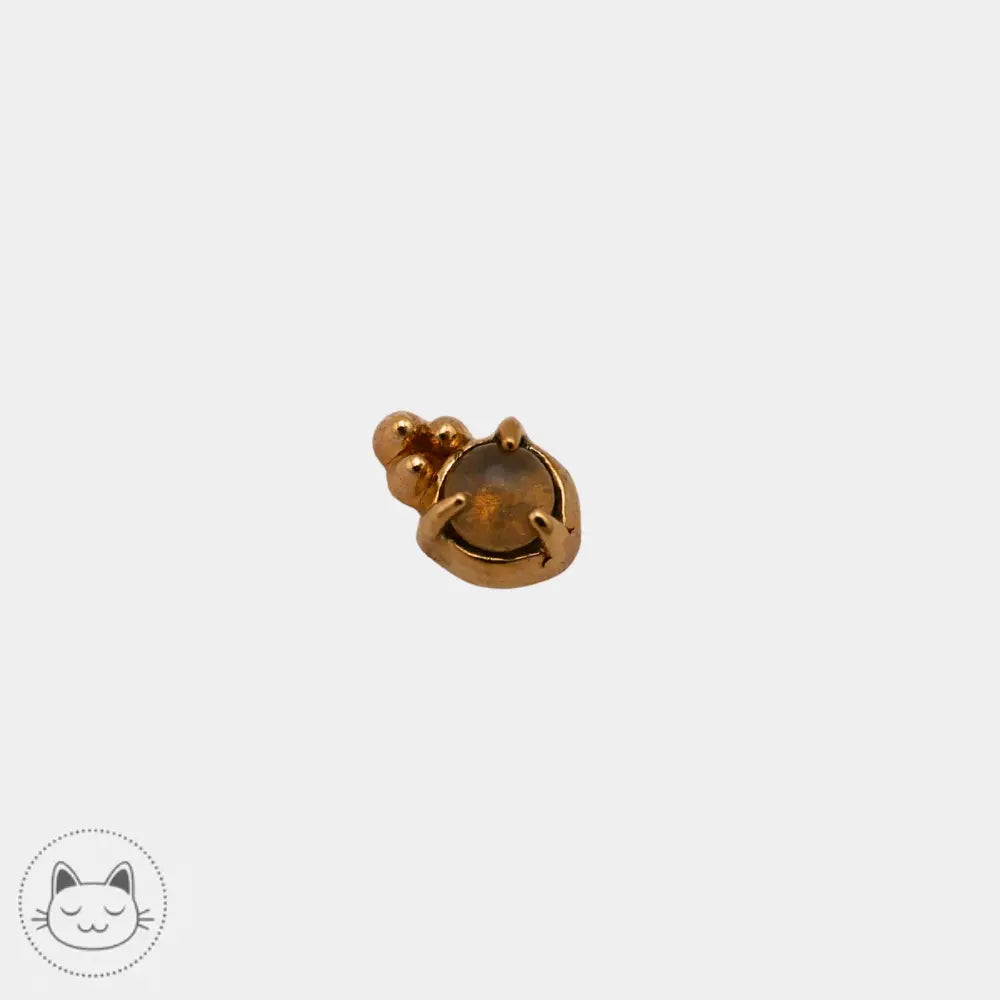 Détail bijou ND17 labradorite or 14K