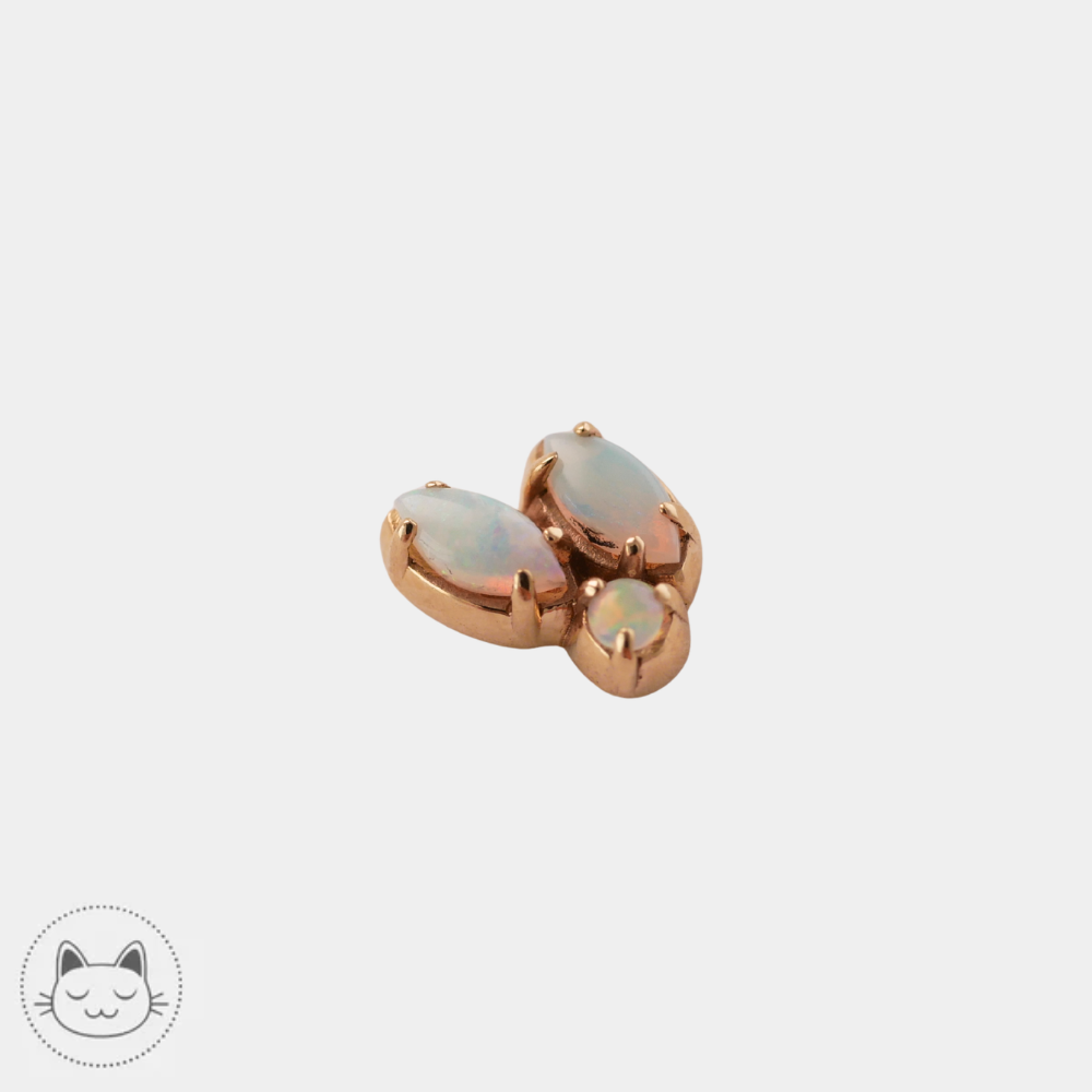 Embout de piercing Sacred Symbols ND8 avec opale et or 14K