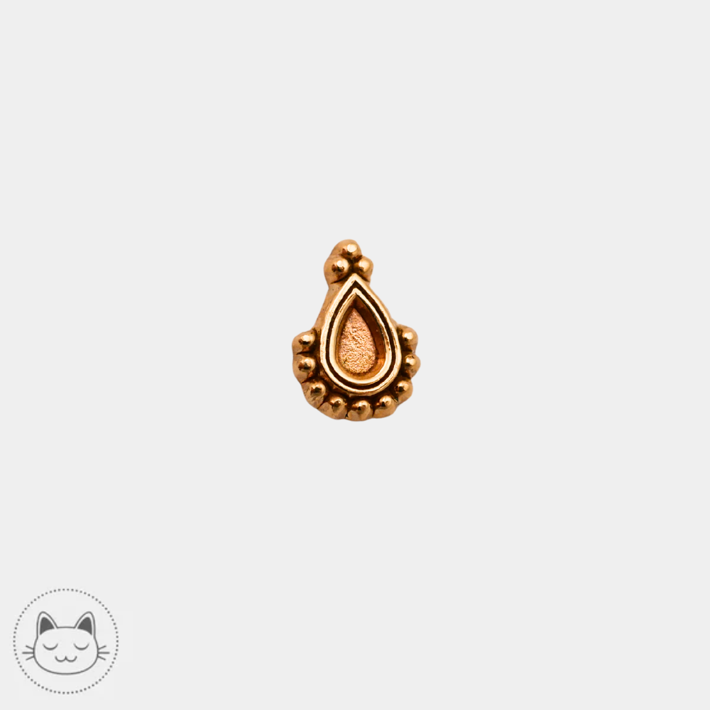 Bijou Sacred Symbols NSD26 en or jaune 14K pour piercing