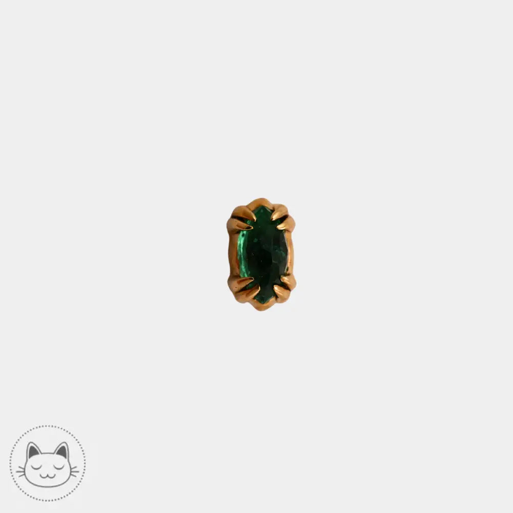 Bijou Sacred Symbols S109 en or 14 carats avec émeraude