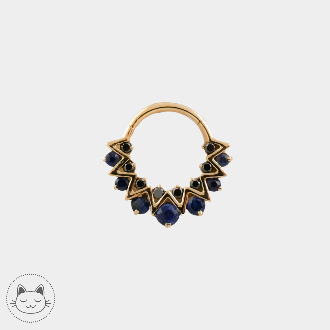 Naga Jewelry - Sea Side - Diamants noirs & Saphirs bleus
