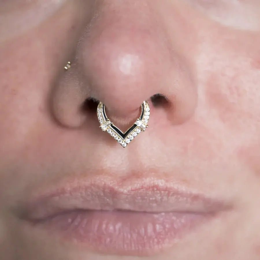 Buddha Jewelry - Uprise - Or jaune, Enamel et zircons Kawaii Place piercing