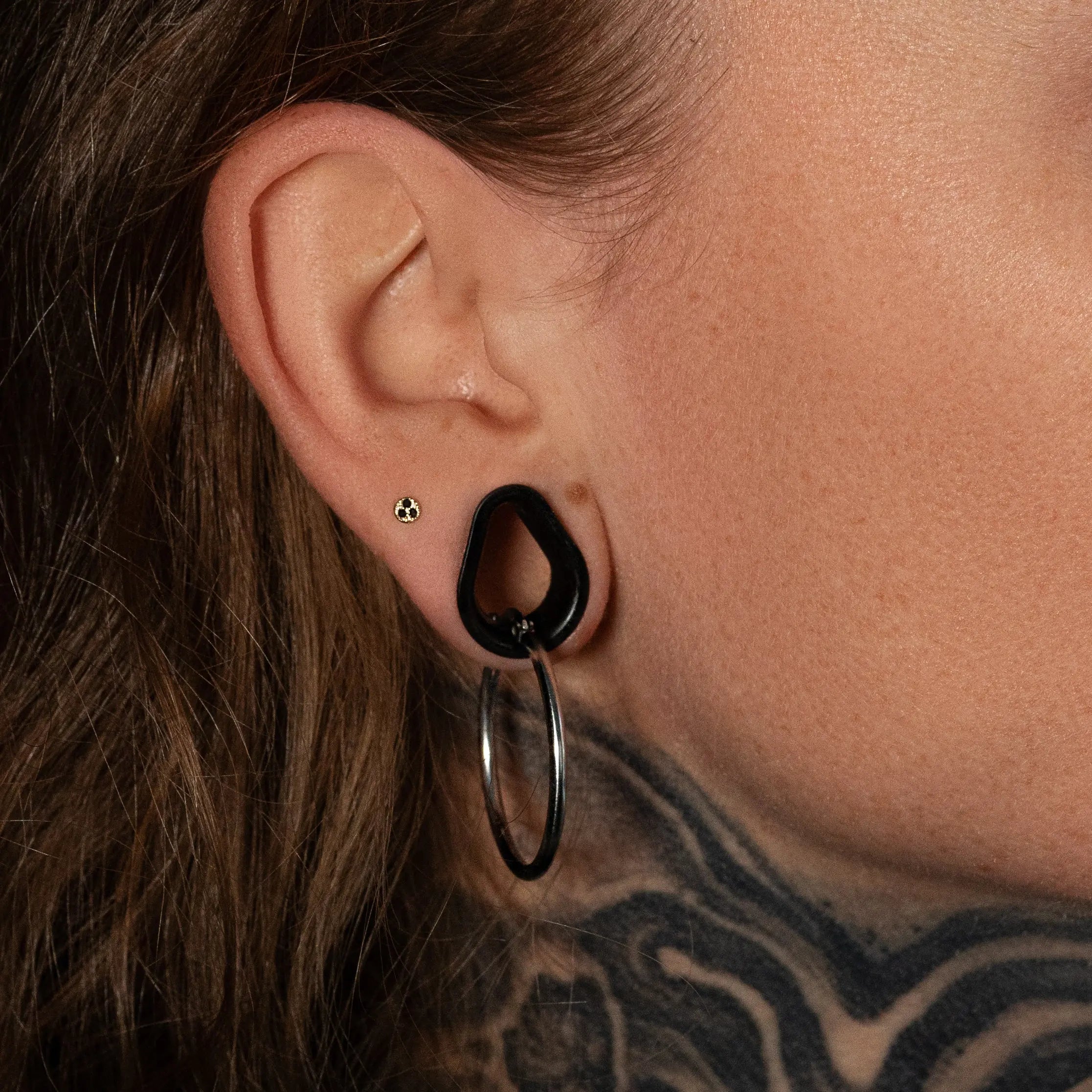 bvla pave circle or jaune diamants noirs