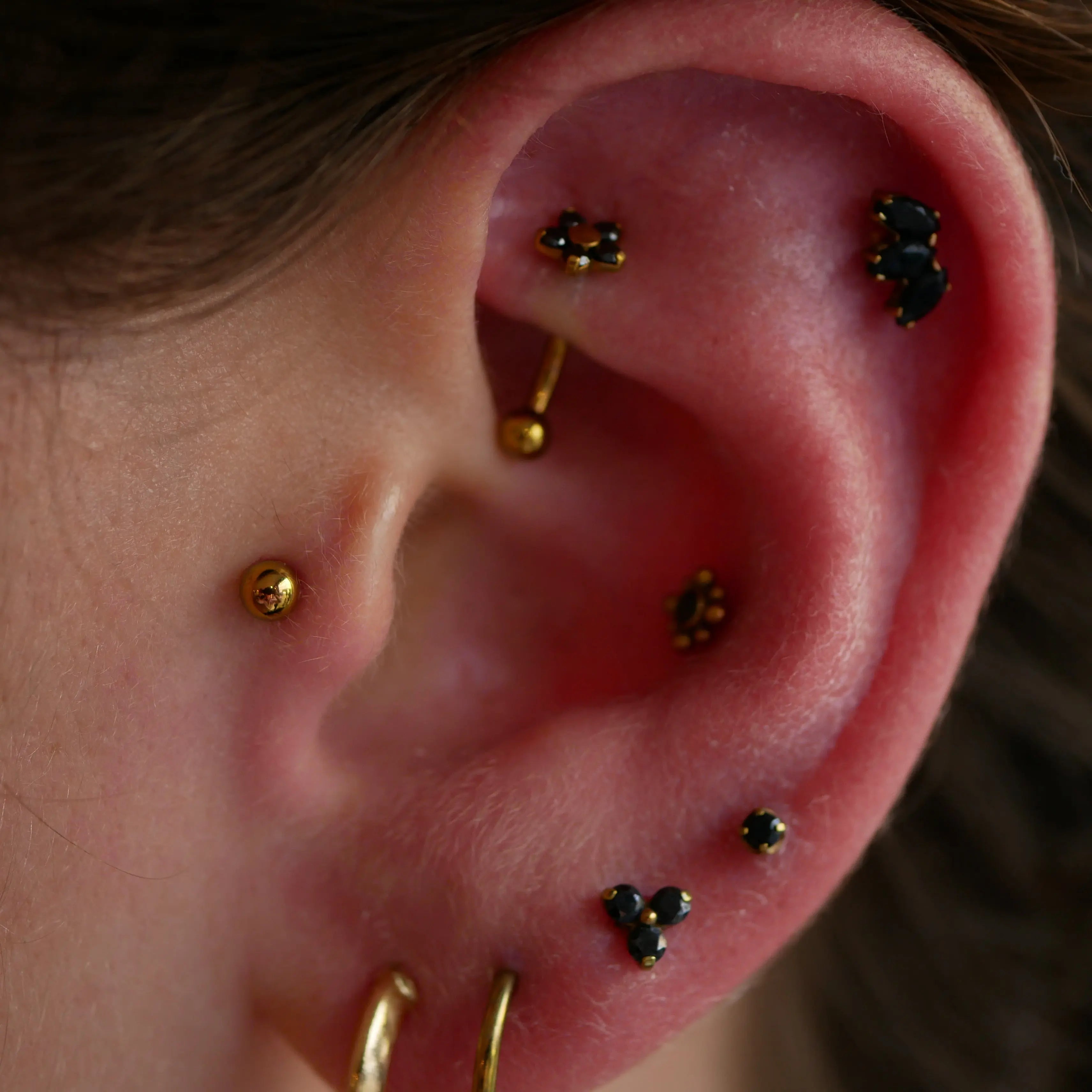 NeoMetal - Trinité - Zircon Noir Kawaii Place piercing