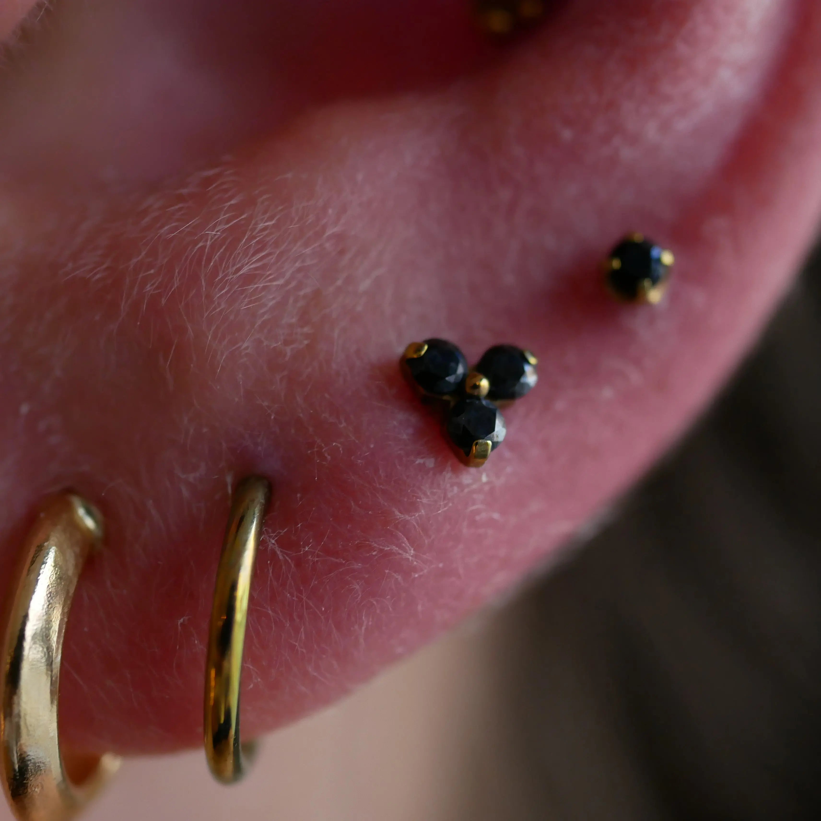 NeoMetal - Trinité - Zircon Noir Kawaii Place piercing