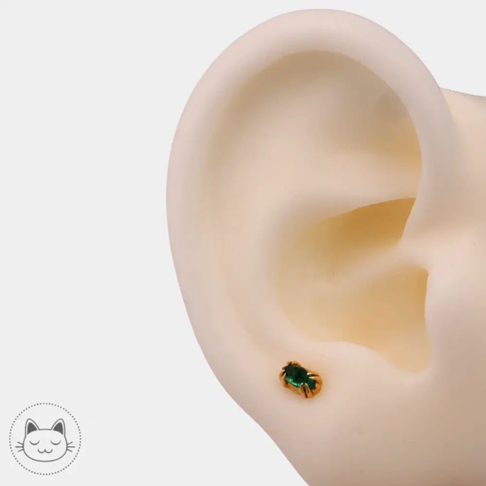 Émeraude Sacred Symbols modèle S109 en or 14 carats