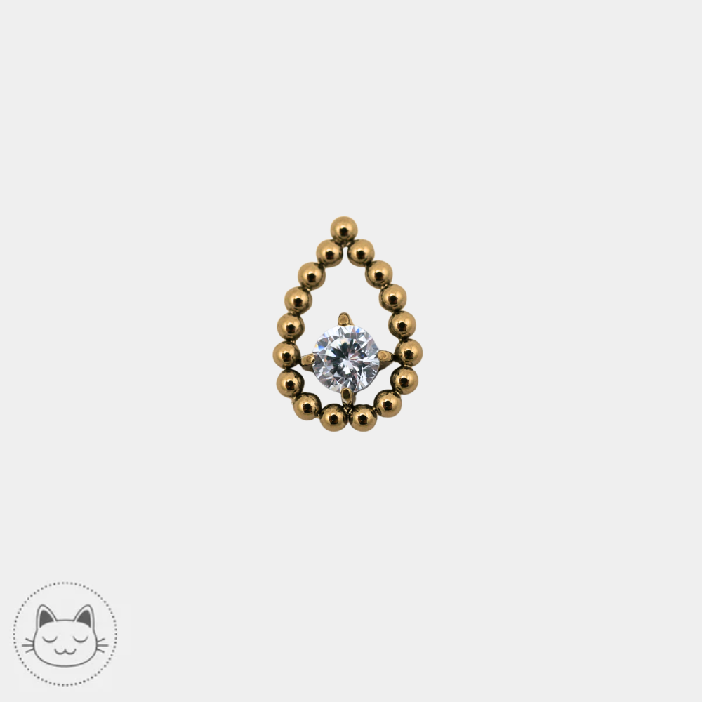 Invictus - Mystic Crystal - Titane & Zircon Blanc Kawaii Place piercing